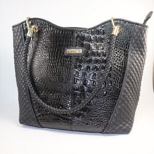 Marc Chantal Faux croc leather large tote GUC